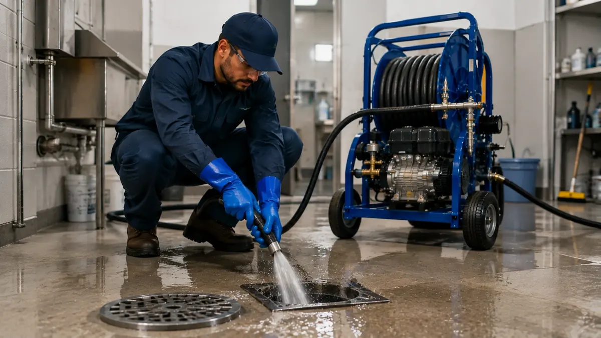 Floor Drain Hydro Jet Cleaning in Indio