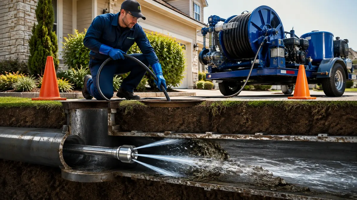 Main Sewer Line Hydro Jet Cleaning in Indio