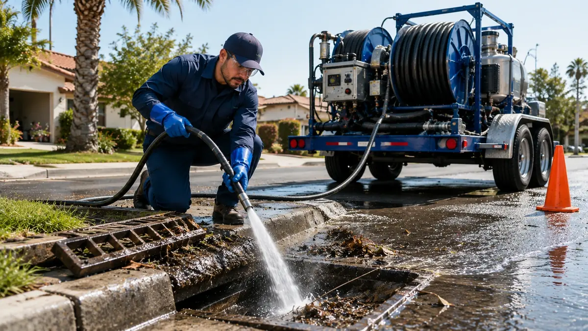 Storm Drain Hydro Jet Cleaning in Indio